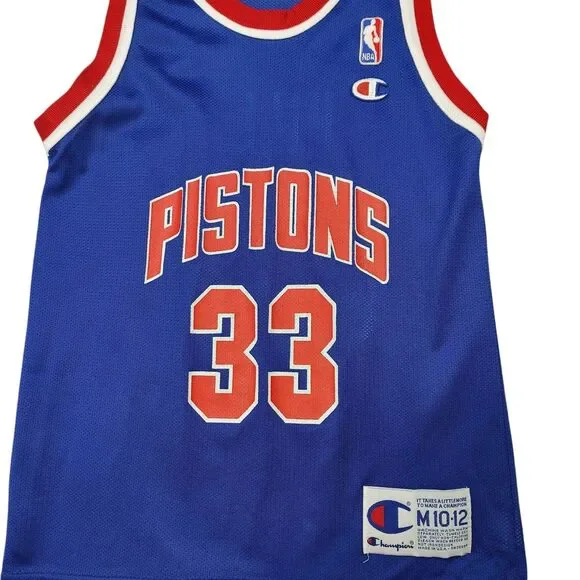 Vintage Champion Grant Hill #33 Detroit Pistons Jersey Youth Medium - Picture 4 of 6